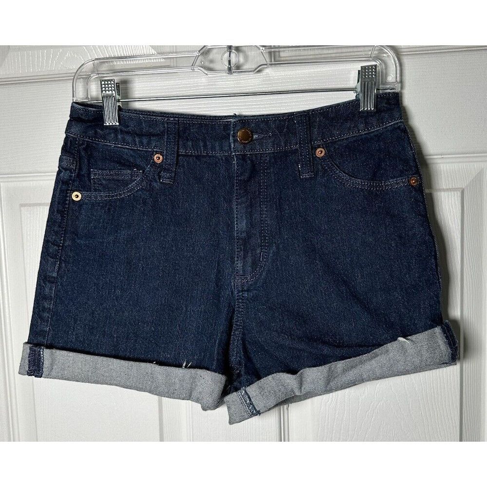 Universal Thread Shorts Womens 2/26R Blue High Rise Vintage Midi Denim‎ Cut Off
